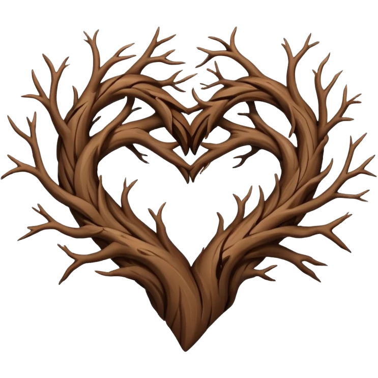  branches in the shape of a heart emoji