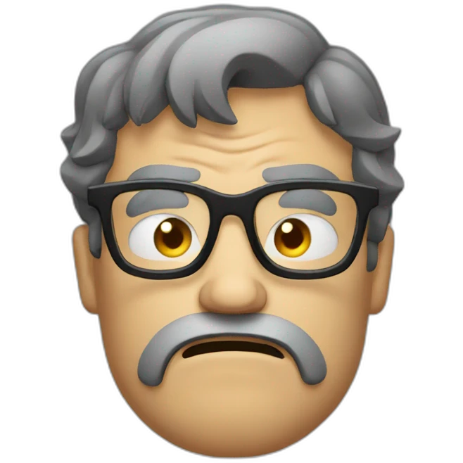 glasses angry man emoji