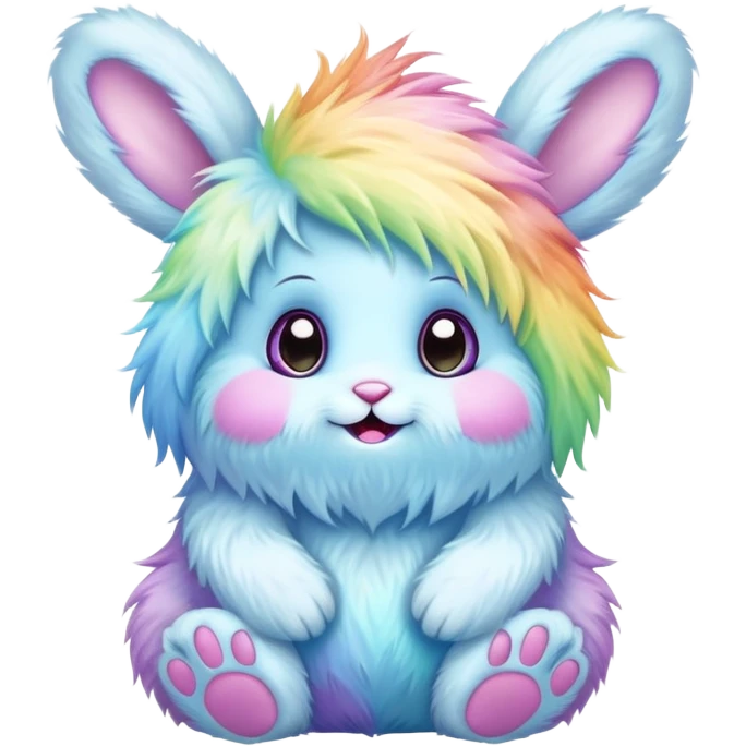 easter rainbow baby bunny yeti emoji