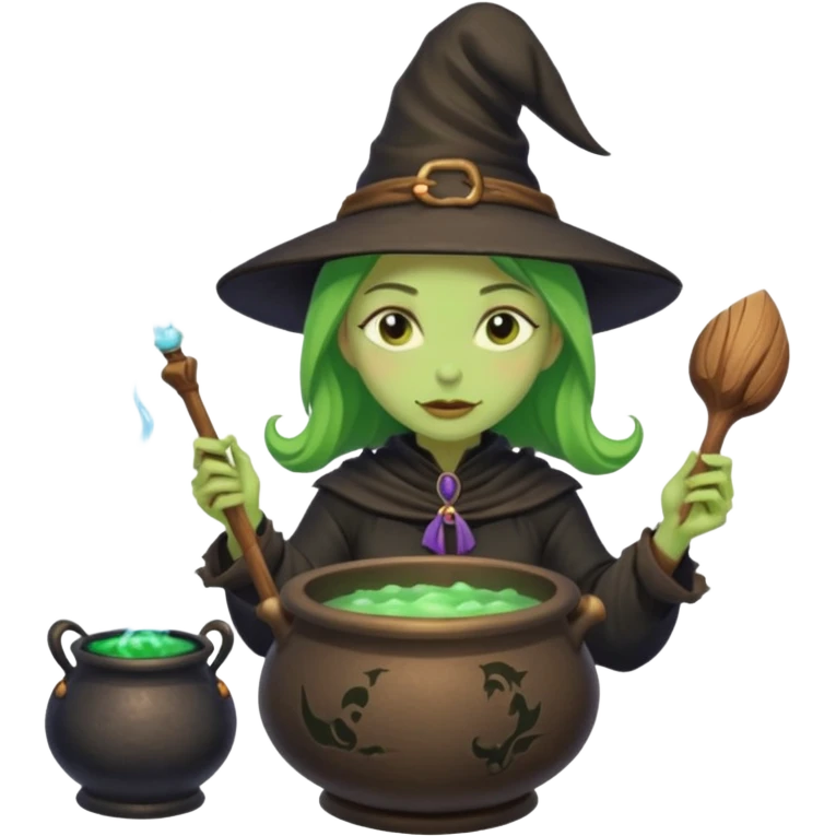 green witch cooking potion emoji