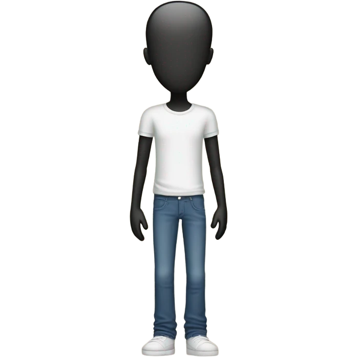 slender man wearing jeans and tee shirt emoji