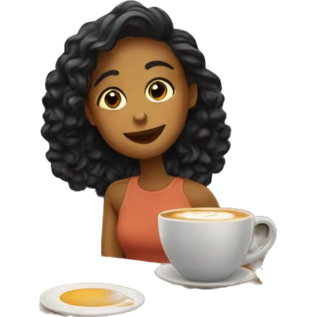 sitting in caffe bar emoji