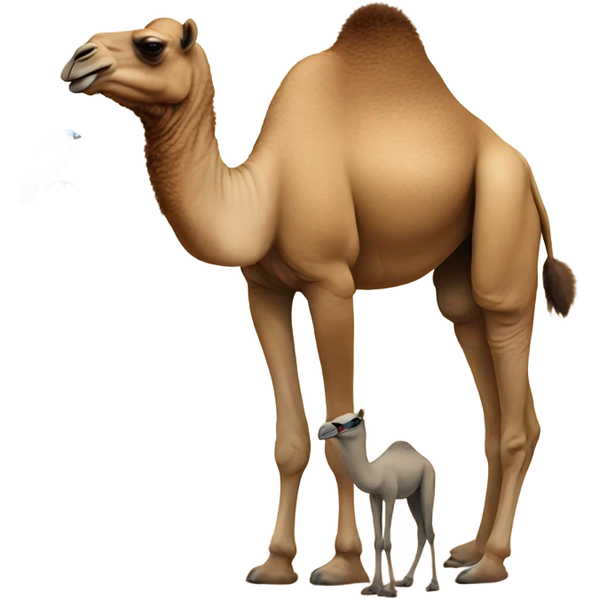 Camel eating a bird emoji