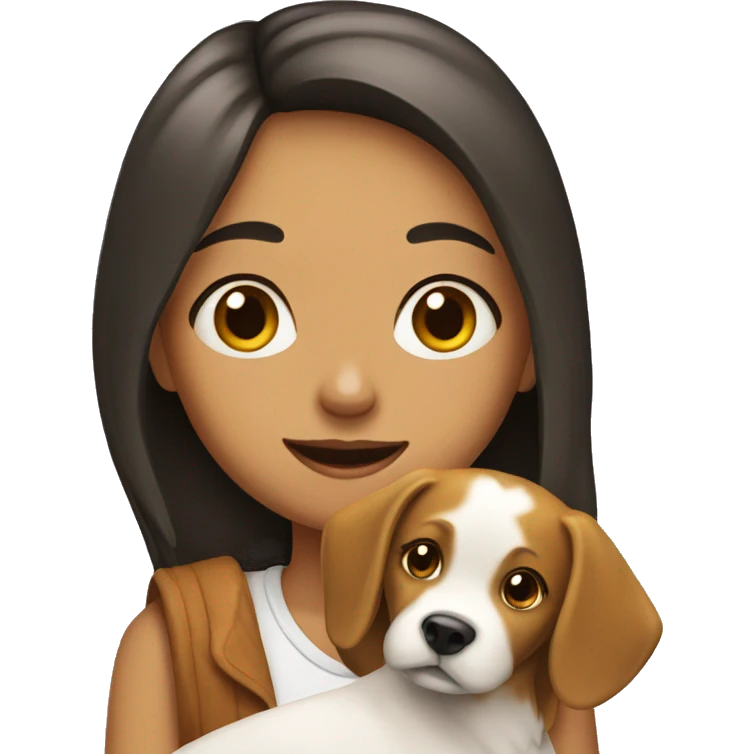 Girl with dog  emoji