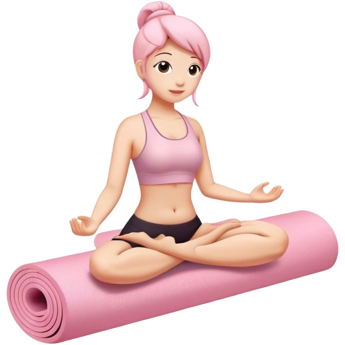 Light pink yoga mat emoji