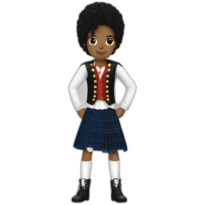 Michael Jackson with Scottish skirt emoji
