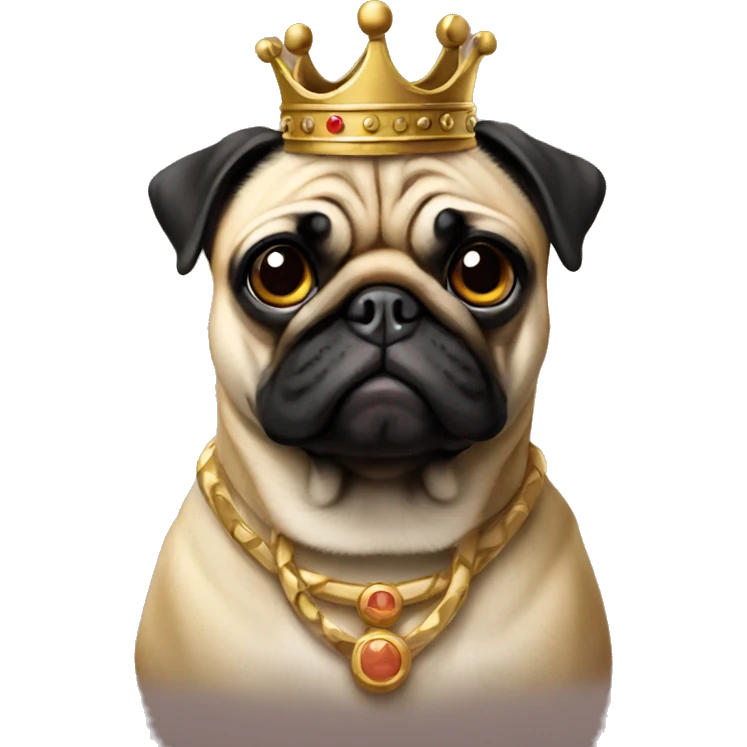 King Pug emoji