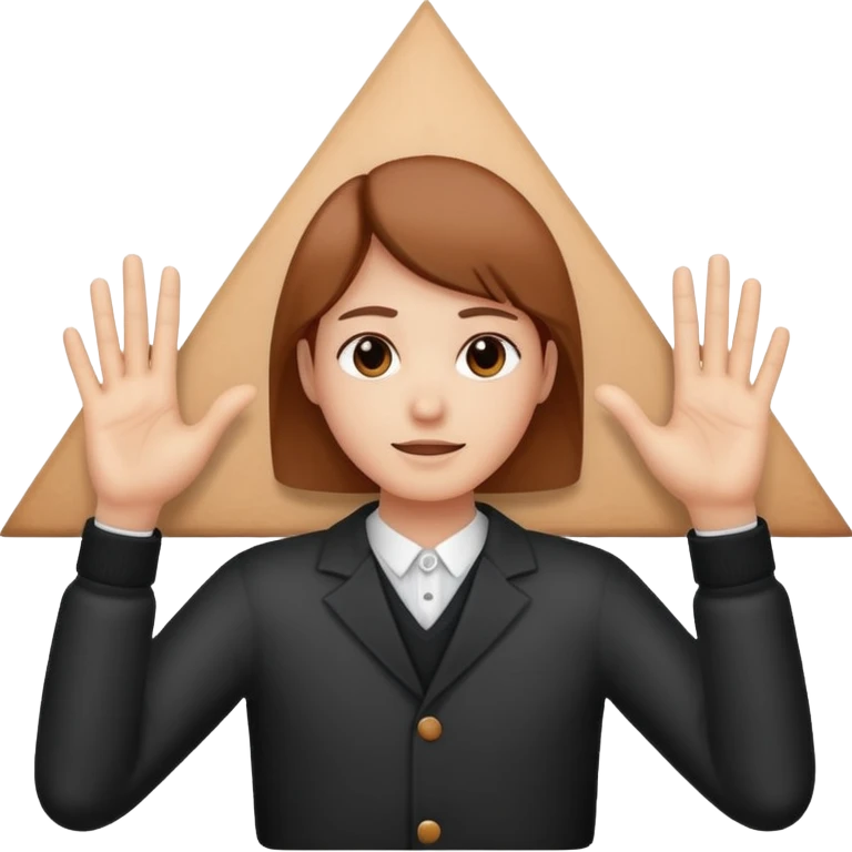 Only when both hands form a triangle gesture emoji