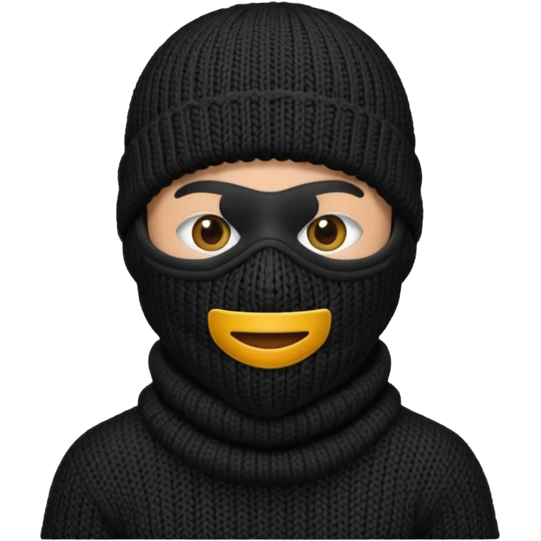 Ski mask black emoji