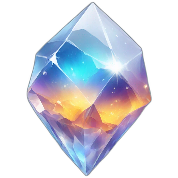 crystal with flying electrons emoji