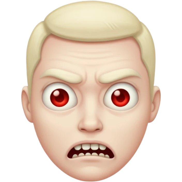 Scary mean face emoji