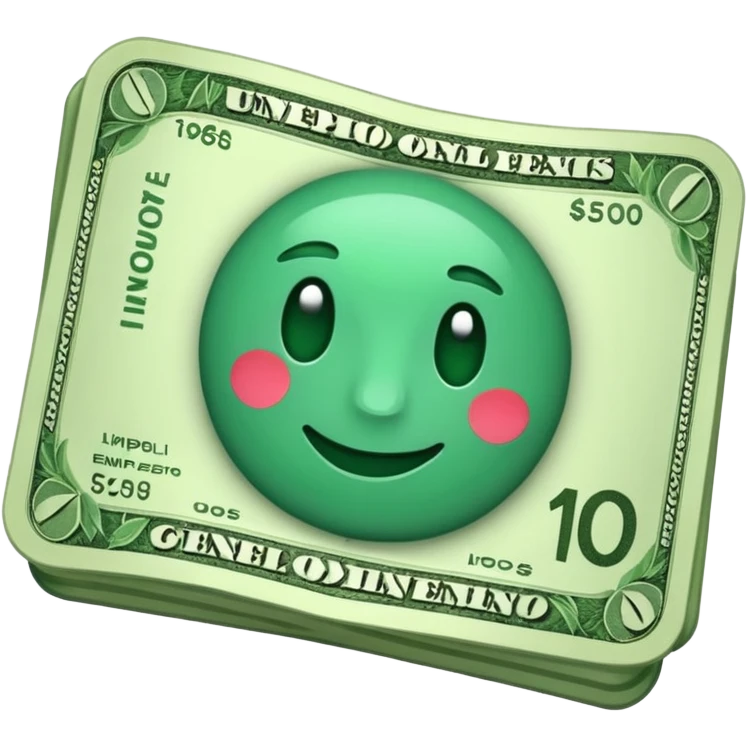 un billete emoji