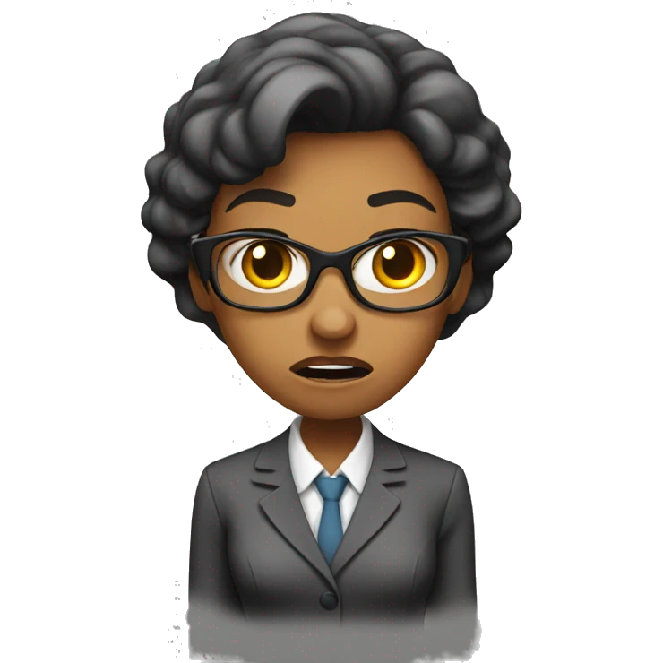 angry teacher girl emoji
