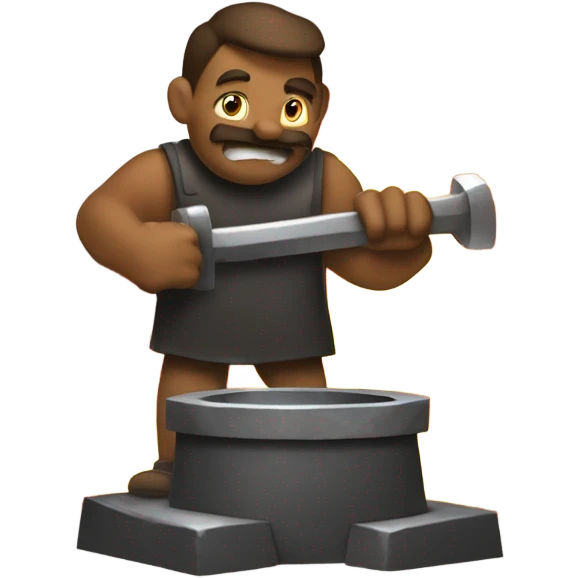 blacksmith hammer blazing fire emoji