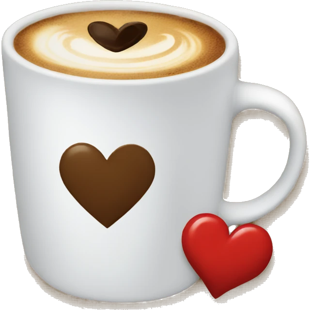 Coffee with heart emoji