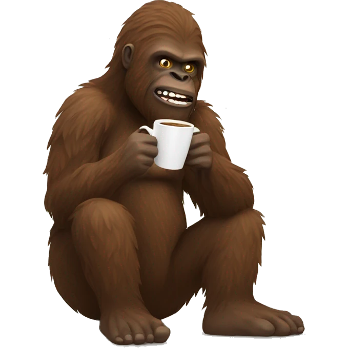 Sasquatch drinking coffee  emoji
