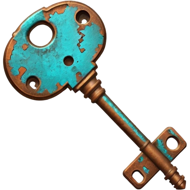 Rusted key with patina.





















 emoji