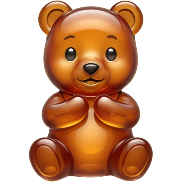 Brown gummy bear emoji