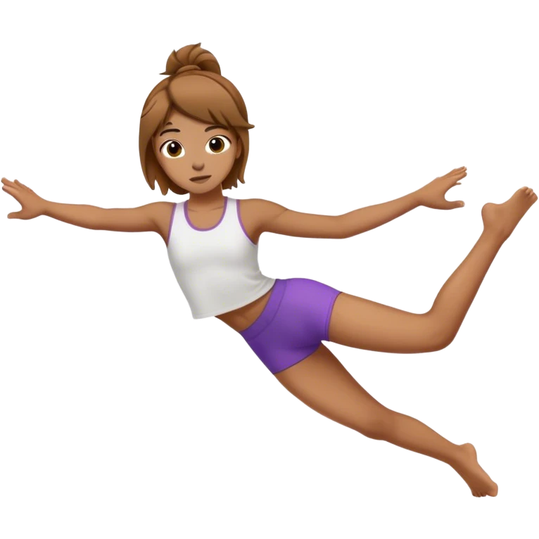 Teen with light brown hair doing split emoji