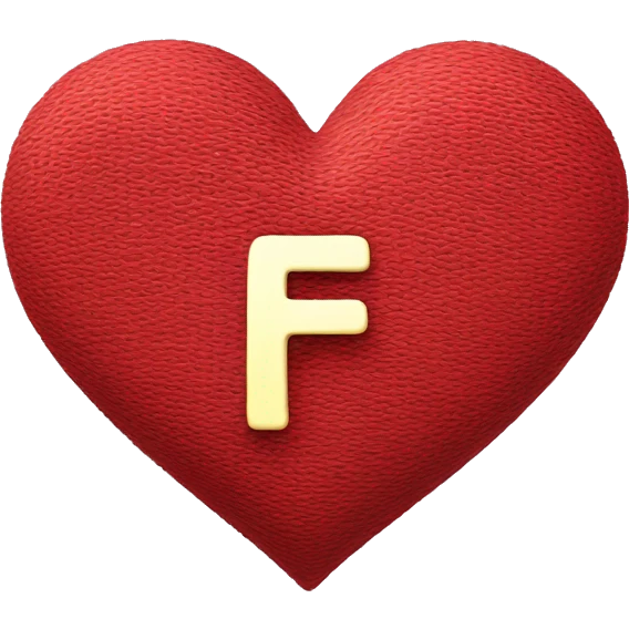 A Heart with the letter F emoji