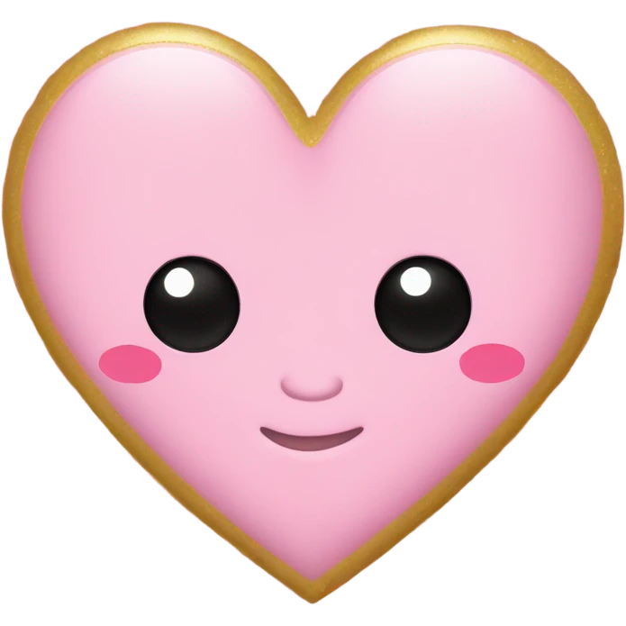 Cute pink hearts with a hint of glitter gold emoji