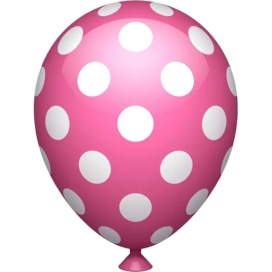 pink polka dot balloon emoji