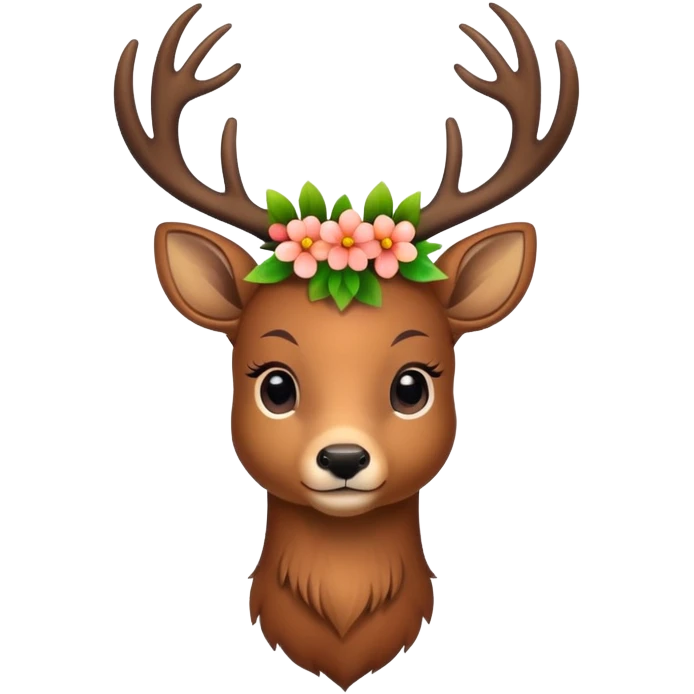 Deer with flowers emoji