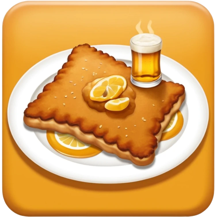 Schnitzel daneben bier emoji