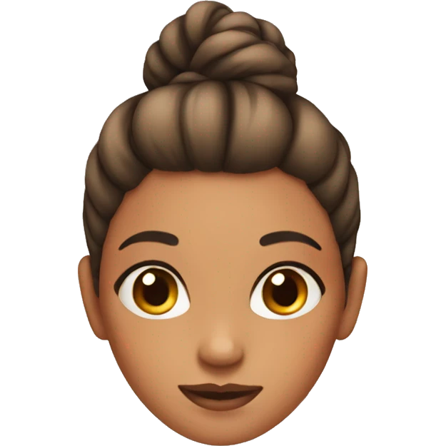 Girl with a bun emoji