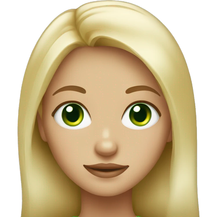 Blonde girl with green eyes emoji