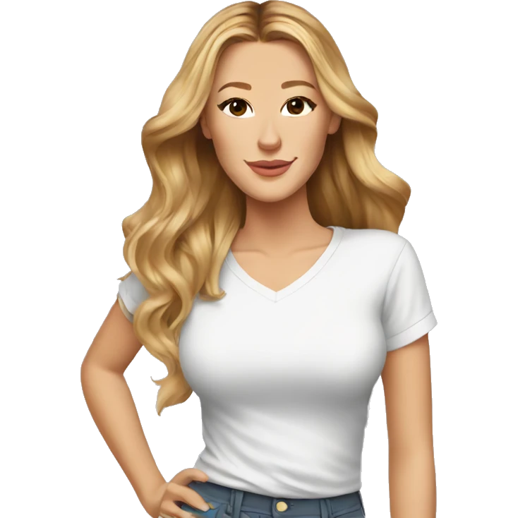 blake lively cartoon wearing tee emoji