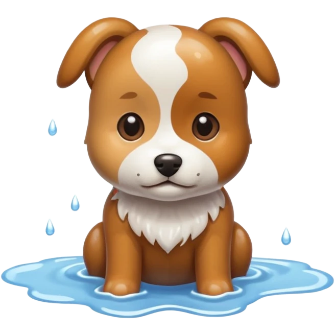 Puddle toy dog emoji
