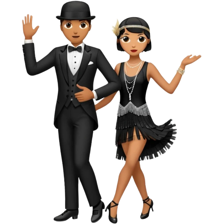 a pair of dancing jazzers emoji