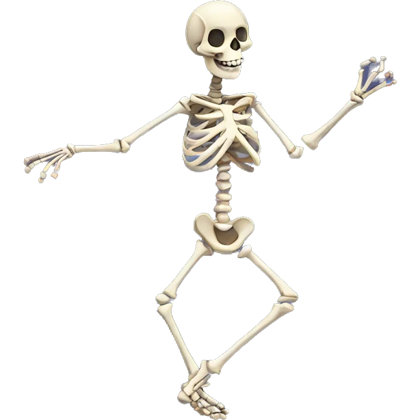 Skeleton dancing emoji
