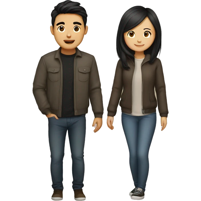 Asian Bf&gf  emoji