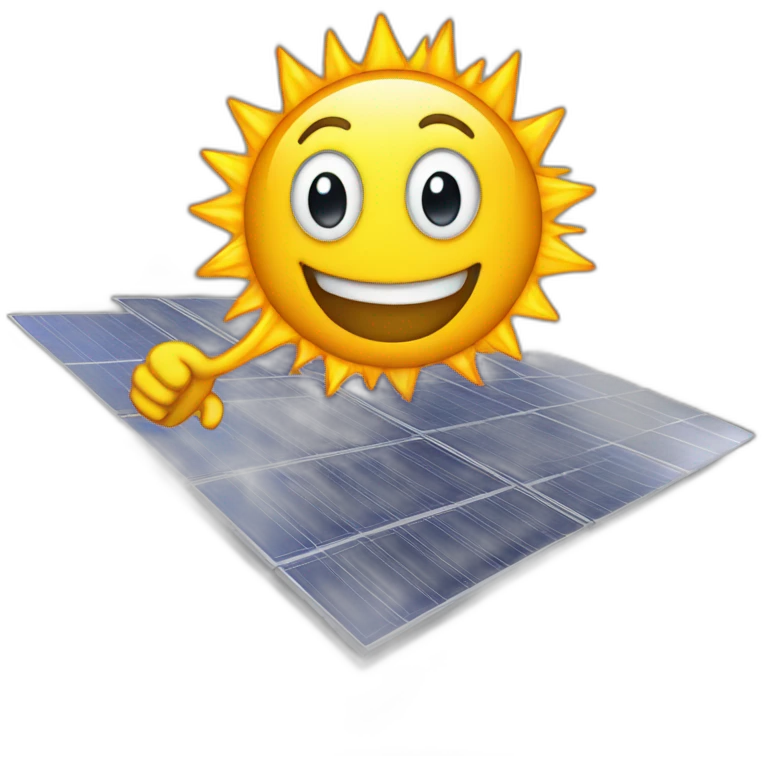 solar panel cheering emoji