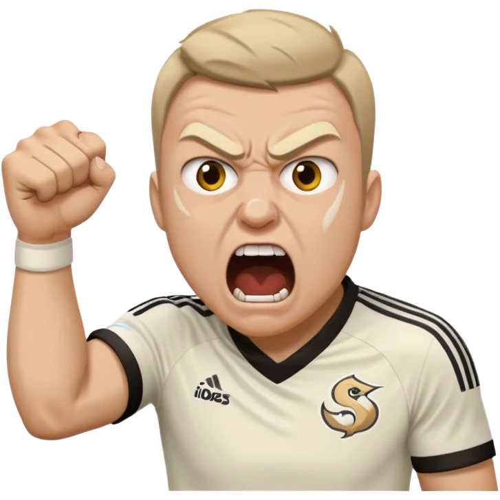 Swansea fan battering Cardiff fan emoji