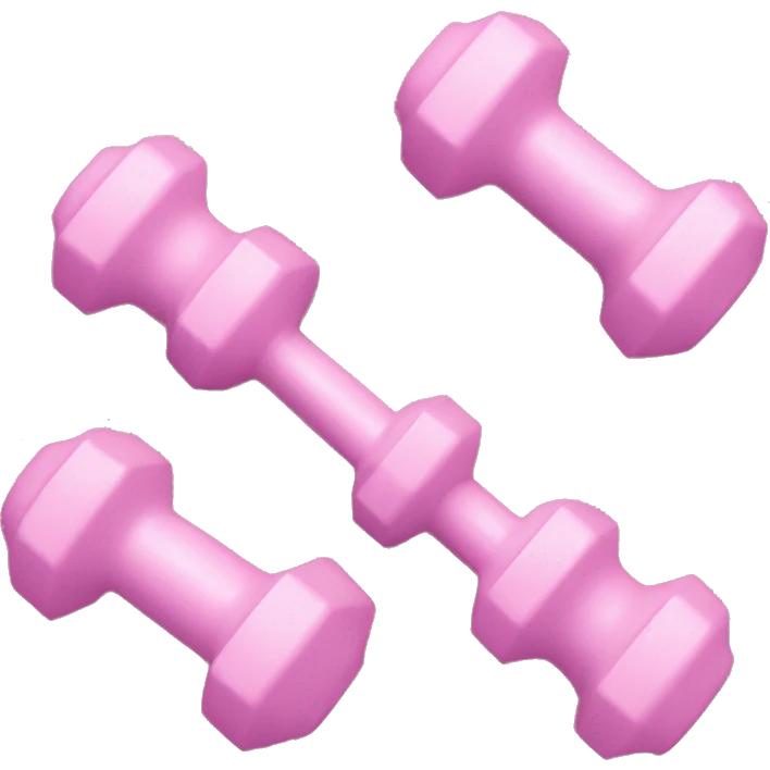 Set of Baby Pink dumbbells emoji