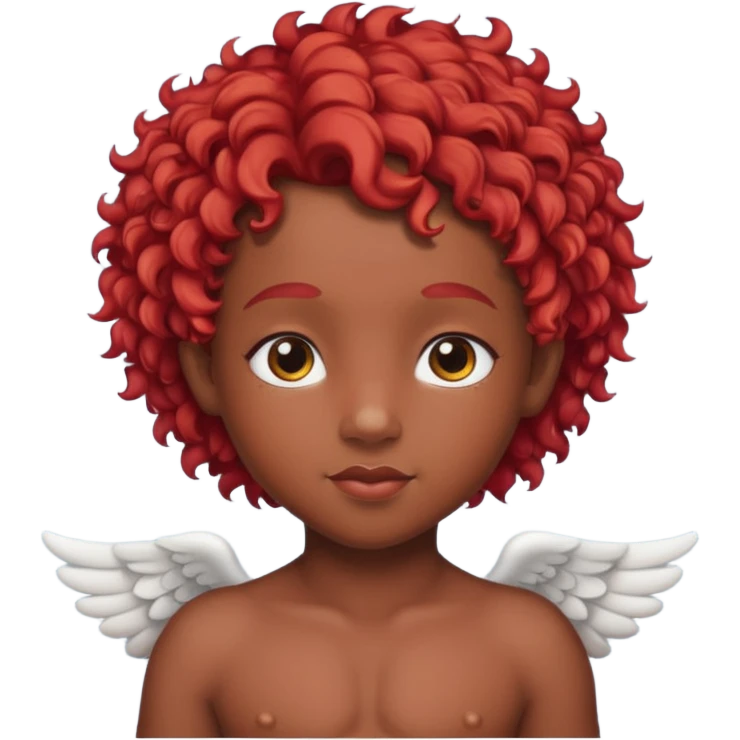 Cupid with 👨🏿‍🦰 emoji