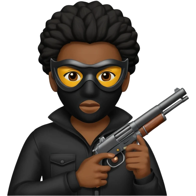 black robber emoji