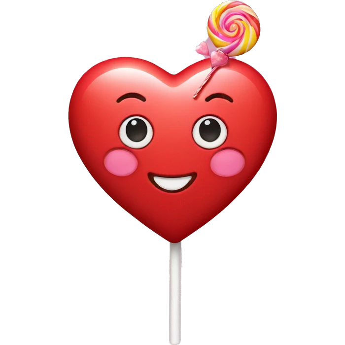 heart lollipop with candies  emoji