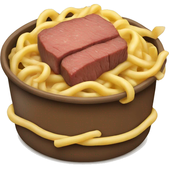 Beef and noodles emoji