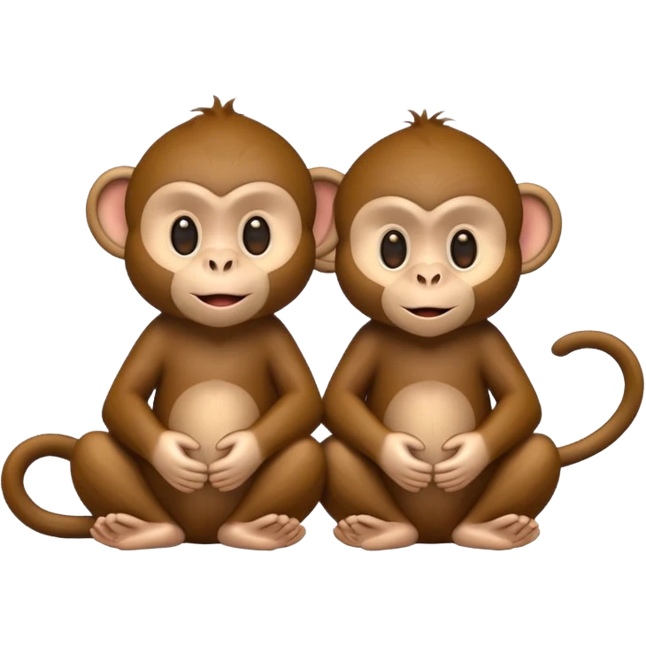 Couple of monkeys emoji