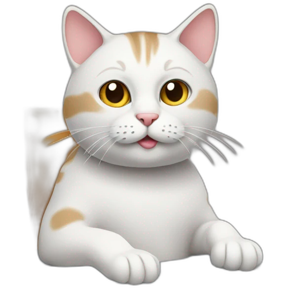 Cat with computer emoji