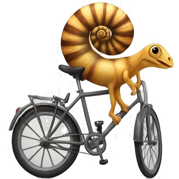 Caracol en una bici emoji