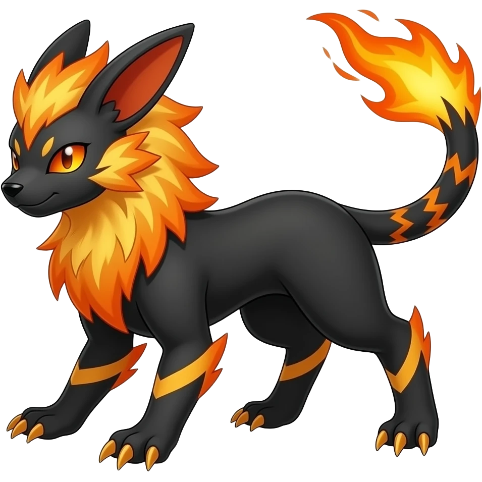 Absol-Litten-Luxray-Furret-Quilava-Fakemon-Pokemon-hybrid emoji
