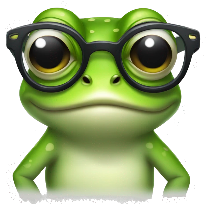 frog with glasses emoji