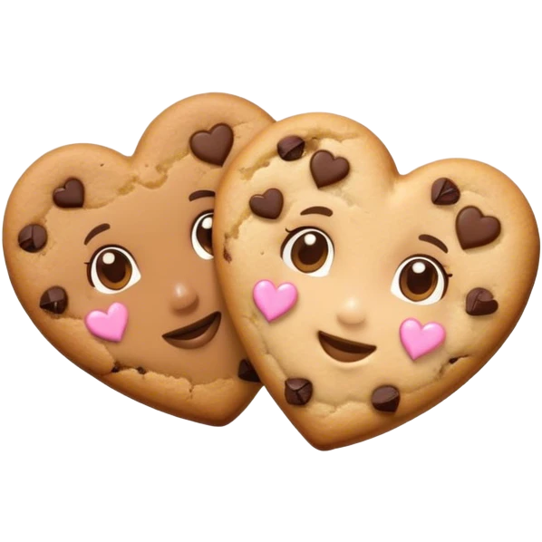 Cookie heart twins  emoji