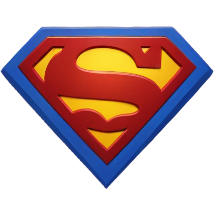 Superman logo love heart emoji