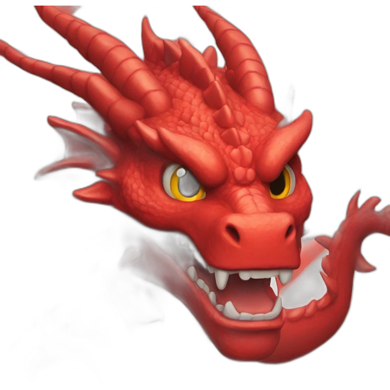 head Red dragon epic pixel emoji